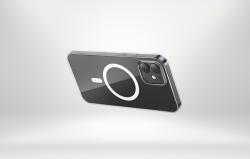 Baseus Pouzdro na telefon Magnetic Crystal Clear pro iPhone 12 (průhledné) s ochranným krytem displeje z tvrzeného skla a čisticí sadou
