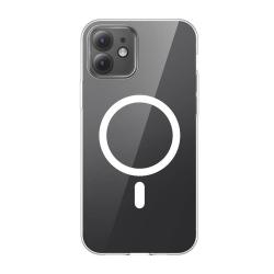 Baseus Pouzdro na telefon Magnetic Crystal Clear pro iPhone 12 (průhledné) s ochranným krytem displeje z tvrzeného skla a čisticí sadou