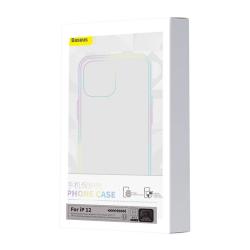 Baseus Pouzdro na telefon Magnetic Crystal Clear pro iPhone 12 (průhledné) s ochranným krytem displeje z tvrzeného skla a čisticí sadou