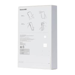 Baseus Pouzdro na telefon Magnetic Crystal Clear pro iPhone 12 (průhledné) s ochranným krytem displeje z tvrzeného skla a čisticí sadou