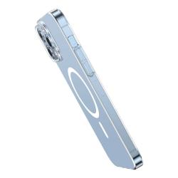 Baseus Pouzdro na telefon Magnetic Crystal Clear pro iPhone 13 Pro (průhledné) s ochranným krytem displeje z tvrzeného skla a čisticí sadou