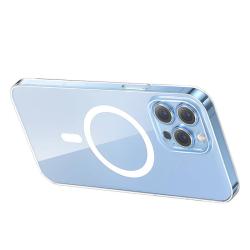 Baseus Pouzdro na telefon Magnetic Crystal Clear pro iPhone 13 Pro (průhledné) s ochranným krytem displeje z tvrzeného skla a čisticí sadou