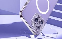 Baseus Pouzdro na telefon Magnetic Crystal Clear pro iPhone 13 (průhledné) s ochranným krytem displeje z tvrzeného skla a čisticí sadou