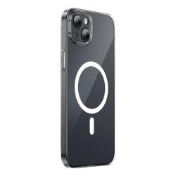 Baseus Pouzdro na telefon Magnetic Crystal Clear pro iPhone 13 (průhledné) s ochranným krytem displeje z tvrzeného skla a čisticí sadou