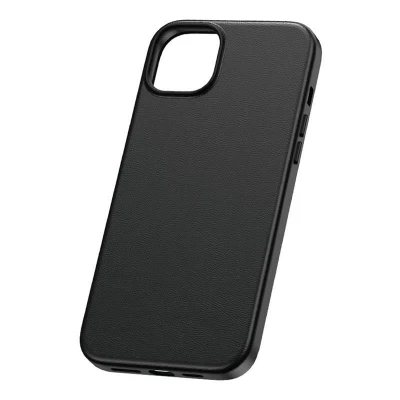 Baseus Pouzdro na telefon pro iPhone 15 Plus Fauxther Series (černé)