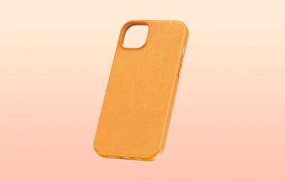 Baseus Pouzdro na telefon pro iPhone 15 Plus Fauxther Series (oranžové)