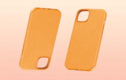 Baseus Pouzdro na telefon pro iPhone 15 Plus Fauxther Series (oranžové)