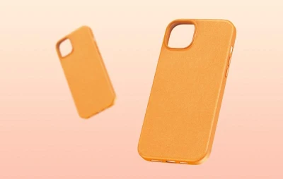 Baseus Pouzdro na telefon pro iPhone 15 Plus Fauxther Series (oranžové)