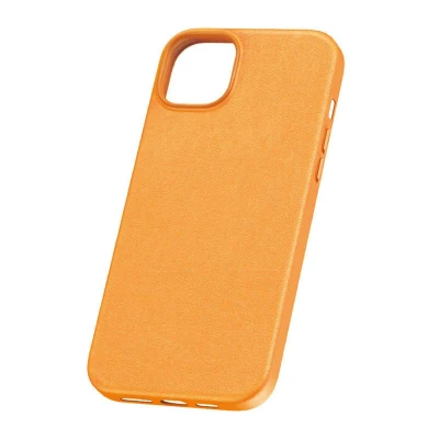 Baseus Pouzdro na telefon pro iPhone 15 Plus Fauxther Series (oranžové)