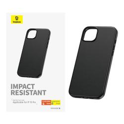 Baseus Pouzdro na telefon pro iPhone 15 Pro Fauxther Series (černé)