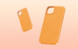 Baseus Pouzdro na telefon pro iPhone 15 Pro Fauxther Series (oranžové)