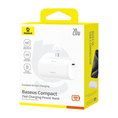 Baseus Compact bílá 5000mAh 20W USB-C powerbanka