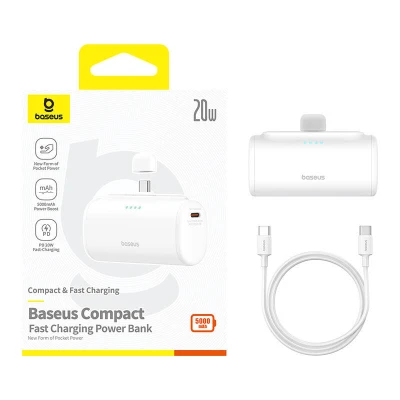 Baseus Compact bílá 5000mAh 20W USB-C powerbanka