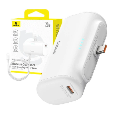 Baseus Compact bílá 5000mAh 20W USB-C powerbanka