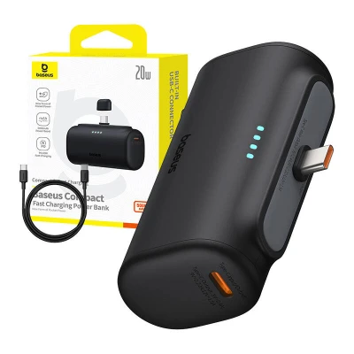 Baseus Compact 5000mAh 20W USB-C černá powerbanka