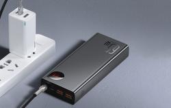 Baseus Powerbanka Adaman Metal 20000mAh PD QC 3.0 65W 2xUSB USB-C micro USB (černá)