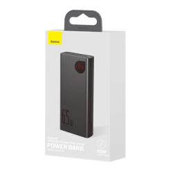 Baseus Powerbanka Adaman Metal 20000mAh PD QC 3.0 65W 2xUSB USB-C micro USB (černá)