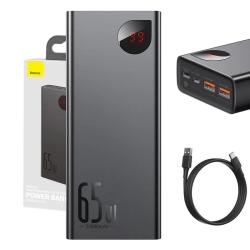 Baseus Powerbanka Adaman Metal 20000mAh PD QC 3.0 65W 2xUSB USB-C micro USB (černá) Baseus Powerbanka Adaman Metal 20000mAh PD QC 3.0 65W 2xUSB USB-C micro USB (černá)