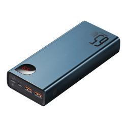 Baseus Powerbanka Adaman Metal 20000mAh PD QC 3.0 65W 2xUSB USB-C micro USB (modrá)