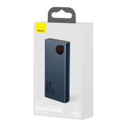 Baseus Powerbanka Adaman Metal 20000mAh PD QC 3.0 65W 2xUSB USB-C micro USB (modrá)