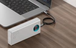 Baseus Powerbanka Amblight 30000mAh, 4xUSB, USB-C, 65W (bílá)