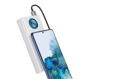 Baseus Powerbanka Amblight 30000mAh, 4xUSB, USB-C, 65W (bílá)