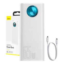 Baseus Powerbanka Amblight 30000mAh, 4xUSB, USB-C, 65W (bílá)