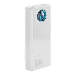 Baseus Powerbanka Amblight 30000mAh, 4xUSB, USB-C, 65W (bílá)