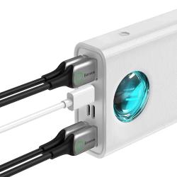 Baseus Powerbanka Amblight 30000mAh, 4xUSB, USB-C, 65W (bílá)