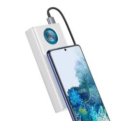 Baseus Powerbanka Amblight 30000mAh, 4xUSB, USB-C, 65W (bílá)