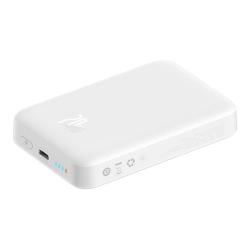 Baseus Powerbanka Magnetic, 10000mAh, USB-C 20W (bílá)