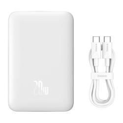 Baseus Powerbanka Magnetic, 10000mAh, USB-C 20W (biela)