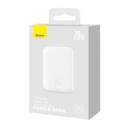 Baseus Powerbanka Magnetic, 10000mAh, USB-C 20W (biela)