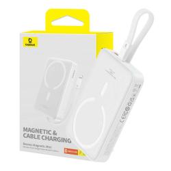 Baseus Powerbanka Magnetic Mini 10000mAh, Lightning 20W MagSafe (bílá)