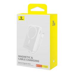 Baseus Powerbanka Magnetic Mini 10000mAh, Lightning 20W MagSafe (bílá)