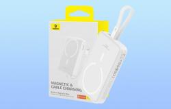 Baseus Powerbanka Magnetic Mini 10000mAh, Lightning 20W MagSafe (bílá)