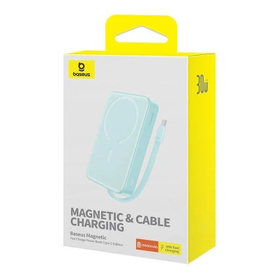 Baseus Powerbanka Magnetic Mini 10000mAh, USB-C 30W MagSafe (modrá) (VÝPREDAJ)