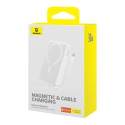 Baseus Powerbanka Magnetic Mini 10000mAh, USB-C30W MagSafe (bílá)
