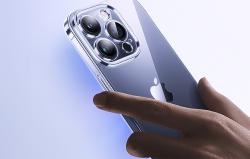 Baseus Průhledné pouzdro iPhone 15 + tvrzené sklo
