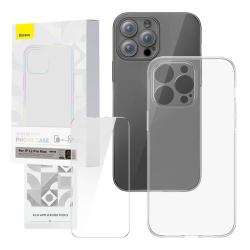 Baseus Průhledný kryt a sada tvrzeného skla Corning pro iPhone 12 Pro Max