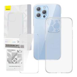 Baseus Průhledný kryt a sada tvrzeného skla Corning pro iPhone 13 Pro Max