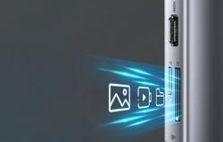 Baseus Rozbočovač 11v1 Metal Gleam Series, USB-C na 3x USB 3.0 + 2x HDMI + USB-C PD + Ethernet RJ45 + microSD/SD + VGA + AUX