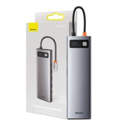 Baseus Rozbočovač 11v1 Metal Gleam Series, USB-C na 3x USB 3.0 + 2x HDMI + USB-C PD + Ethernet RJ45 + microSD/SD + VGA + AUX Baseus Rozbočovač 11v1 Metal Gleam Series, USB-C na 3x USB 3.0 + 2x HDMI + USB-C PD + Ethernet RJ45 + microSD/SD + VGA + AUX