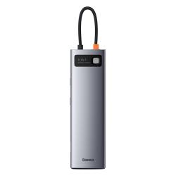 Baseus Rozbočovač 11v1 Metal Gleam Series, USB-C na 3x USB 3.0 + 2x HDMI + USB-C PD + Ethernet RJ45 + microSD/SD + VGA + AUX