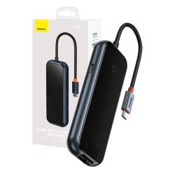 Baseus Rozbočovač 5v1 řady AcmeJoy USB-C na 2xUSB 3.0 + USB 2.0 + USB-C PD + RJ45 (tmavě šedý) Baseus Rozbočovač 5v1 řady AcmeJoy USB-C na 2xUSB 3.0 + USB 2.0 + USB-C PD + RJ45 (tmavě šedý)