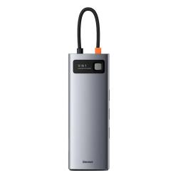Baseus Rozbočovač 9v1 Metal Gleam Series, USB-C na 3x USB 3.0 + HDMI + USB-C PD + Ethernet RJ45 + microSD/SD + VGA