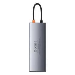 Baseus Rozbočovač 9v1 Metal Gleam Series, USB-C na 3x USB 3.0 + HDMI + USB-C PD + Ethernet RJ45 + microSD/SD + VGA