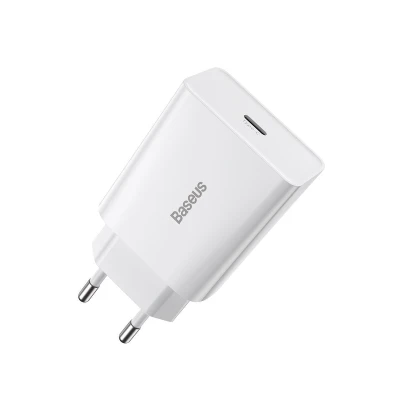 Baseus Speed Mini Quick Charger bílá USB-C PD 3A 20W nabíječka
