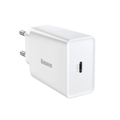 Baseus Speed Mini Quick Charger bílá USB-C PD 3A 20W nabíječka