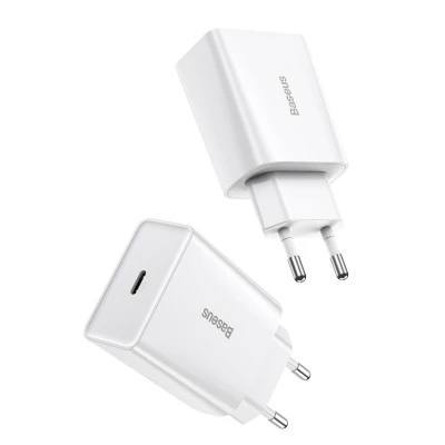 Baseus Speed Mini Quick Charger bílá USB-C PD 3A 20W nabíječka